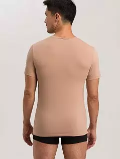 Повседневная футболка из египетского хлопка бежевого цвета Hanro 073089c1216 распродажа